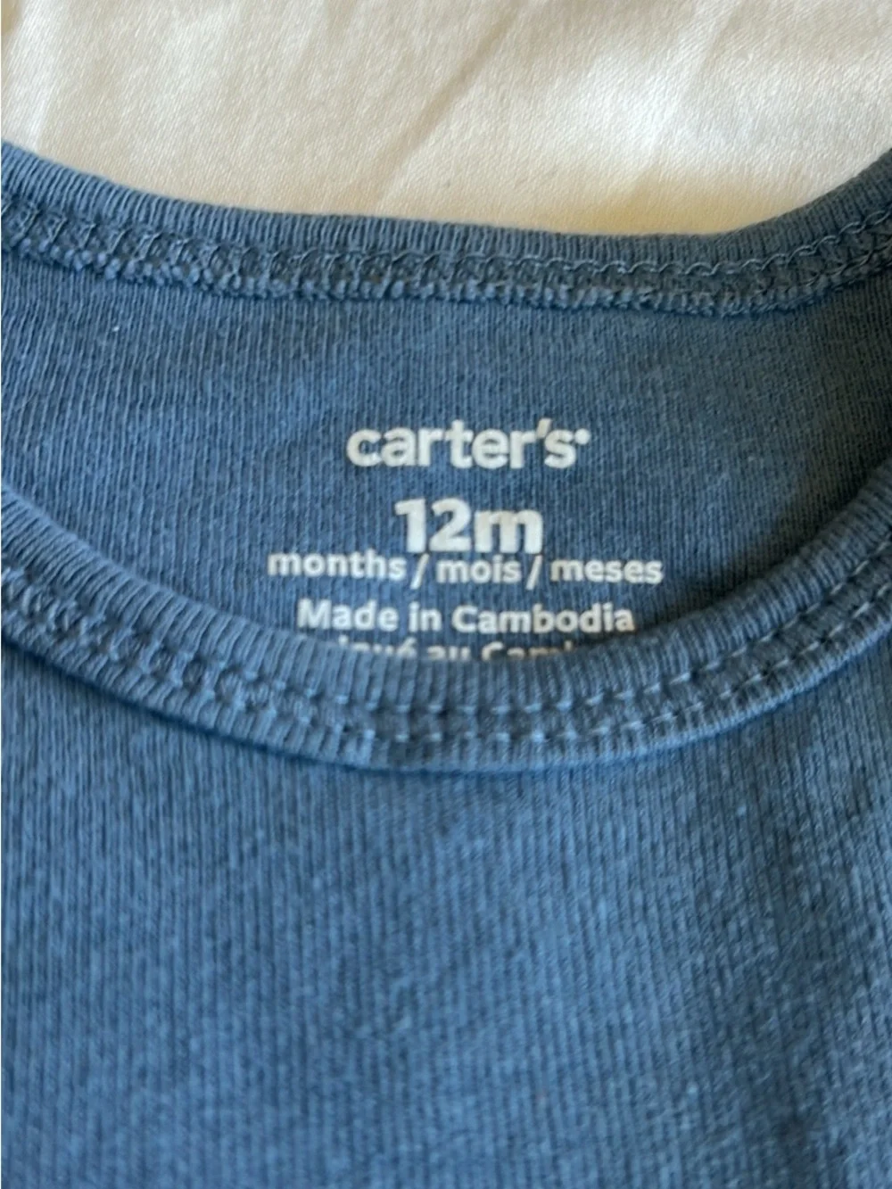 Carter's Blue and Gray bodysuit and sweatpants bundle